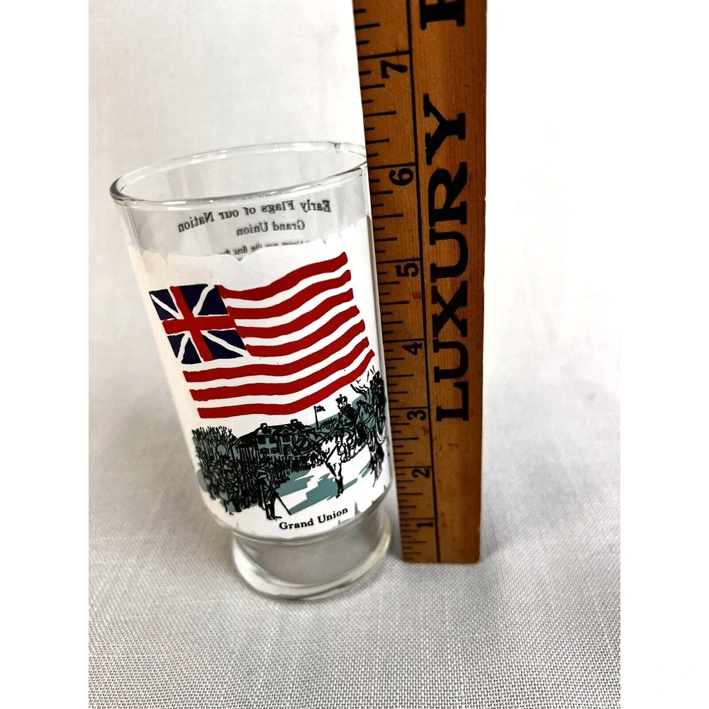 4 Vintage 1973 Flags Of Our Nation Series Glasse 1 Drinkware 12oz Patriotic